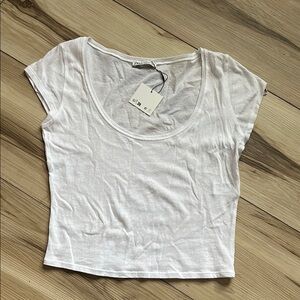 Zara White Women's  Crop Top